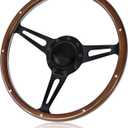 9 bolt disc shaped steering wheel, 14 inch wooden steering wheel, suitable for most nine hole car wooden steering wheels