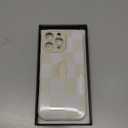 KANGHAR Compatible with iPhone 16 Pro Max Case, Silicone Checkered Cute Pattern, Wristband Kickstand Camera Protection Soft Slim Cover for Girls Women -White