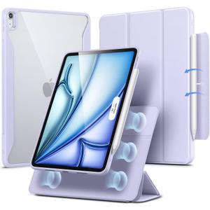 ESR for iPad Air 11 Inch Case M4/M3/M2 (2026/2025/2024), iPad Air 5th/4th Gen Case (2022/2020) 10.9 Inch with Pencil Holder, Removable Magnetic Cover, Vertical Stand, Rebound 360 Series, Light Purple