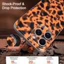 Phone Case for iPhone 13 Pro Max Case Gold Tortoiseshell Print TPU Slim Phone Cover for Women Girls Grily Brown Shockproof Phone Cover for iPhone 13 Pro Max, Tortoise Print