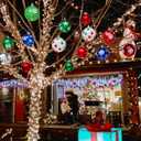 Huoety 9'' Inflatable Christmas Ornaments (15-Pack) | Large Outdoor Decor Balls for Yard, Patio & Tree | Festive Holiday Party Decorations