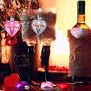 2 x Geosar 30 Pack Conversation Heart Ornaments Valentines Day Decorations, Glitter Matte Heart Shaped Hanging Baubles for Christmas Tree Wedding Home Decor (Red,Silver,Pink,Purple,Rose Red)