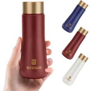 Small Thermo Bottle Slim Mini Vacuum Insulated Water Bottle 180ml/6.1oz Water Flask Stainless Steel Thermal Water Bottles Thermo for Hot and Cold Drinks Perfect for Purse or Kids Lunch Bag(Retro Red)