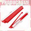 LaRandom 4 Pcs 18.7 Inch Acrylic Mahjong Tile Racks with Pushers for Game Night American Mahjong Racks Tile Set for Mah Jong Lovers and Beginners (Red)