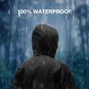 TIDEWE Rain Suit, Waterproof Breathable Lightweight 2 Pieces Rainwear (Black, L)