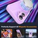 Diaclara Magnetic Designed for 17 Case Full Body Bumper,[Compatible with MagSafe] Military Drop Proof Cover with Built-in Touch Sensitive Anti-Scratch Screen Protector Purple