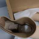 Athlefit Women's Chelsea Boots Fashion Slip on Platform Ankle Boots Lug Sole Chunky Booties (10, Nude)