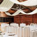 6 Panels Ivory Ceiling Drapes for Wedding 5ftx20ft Ceiling Drapes Polyester Draping Fabric Wedding Ceremony Reception Halls Decorations Ceiling Decorations for Party Ceremony Stage Swag