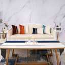 Yangest Wine Red Christmas Velvet Throw Pillow Cover with Gold Striped Leather Cushion Case Modern Luxury Pillowcase for Sofa Couch Bedroom Living Room Home Decor,20"x20"