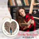 3 x Book Lovers Gifts for Women 2025 - Just A Girl Who Loves Books Christmas Ornaments Christmas Tree Decorations, Book Club Library Christmas Ornament, Book Gifts for Readers Book Lovers Women