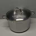 SUNHOUSE Stainless Steel Stock Pot - 11 Quart Heavy-Duty Induction Cooking Pot with Visible Lid for Pasta, Soup, Spaghetti - Nonstick Thick-Bottom Deep Stockpot for Canning, Boiling, and Simmering