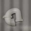 LESSO P Trap PVC 1.5 to 1-1/4 Inch, Leak Odor Proof Drain Kit for Bathroom Kitchen Sink, P-Trap Union 1-1/2 x 1-1/4" Slip Washers with Plastic Nut