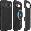 TUDIA MergeGrip [Compatible with Magsafe & Pixelsnap] for Google Pixel 10 Pro XL Case 2025, [Military Grade] Dual-Layer Shockproof Slim Non-Slip Heavy Duty Protective Phone Cases  Black