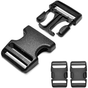 CooBigo 3pcs 1-1/2 Inch Plastic Buckle for Strap Replacment, Heavy Duty Belt Buckles Backpack Clips Luggage Webbing Straps Side Release Buckle Clasp