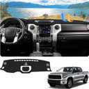 FIILINES Dash Cover for 2014-2021 Toyota Tundra, Dashboard Mat Accessories Dash Cover Sunshade Nonslip Mesh Protector No Glare Black