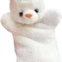 Cat Hand Puppets Kitten Plush Animal Toys Dolls for Kids Imaginative Pretend Play Storytelling White