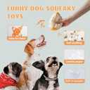 Nocciola Hide and Seek Plush Dog Toys, Orange Tangerine Interactive Dog Toy for Small Dogs, Puppy Squeaky Toy with Crinkle Papers, Puzzle Toy for Boredom, Nosework Pet Toy for Small Medium Dogs
