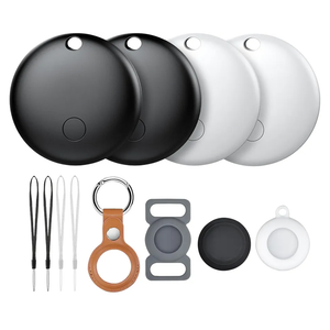 Air Tracker Tags-4 Pack, Smart Trackers, Item Locator Tags Works with Apple Find My | iOS Only | 4 Different Cases | Replaceable Battery | Water-Resistant | Item Finder for Key, Luggage,Backpack,Bike