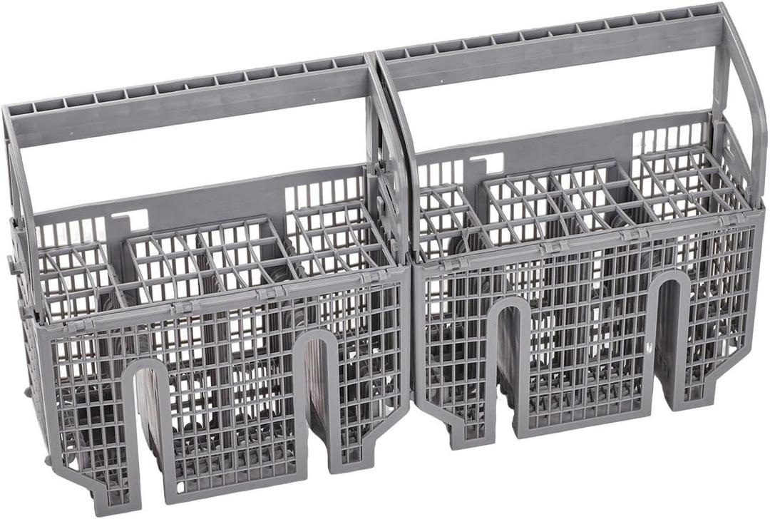 Gray Dishwasher Silverware Cutlery Basket 00675794 9001396277, Replacement for Bosch Dishwashers, Set of 2