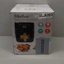 Air Fryer 6.2 QT Large Capacity Oilless Hot Air Fryers Oven 1500W Healthy Cooker with 8 Presets, Digital LCD Touch Screen, Visual Cooking Window, Non-Stick Basket, Included Recipe (Black-M)