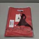 Women's Short Sleeve Cropped Cardigan Button Down Sweater Lightweight Knit Shrugs (Red, XL)