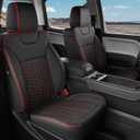 RIDEPOSH Custom Leather Seat Covers for Silverado/ Sierra 1500 2014-2018, 2500HD 3500HD 2015-2019 Crew Cab Full Set with Jump Seat Cover, Truck Accessories