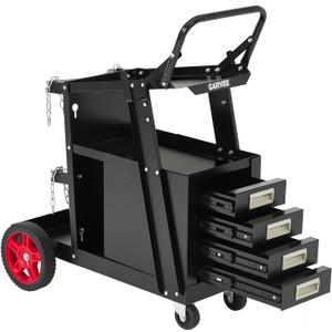 Garvee Welding Cart with Drawers, Welder Cart for Mig/Tig Welder
