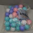 Wonder Space Soft Pit Balls, Chemical-Free Crush Proof Plastic Ocean Ball, BPA Free with No Smell, Safe for Toddler Ball Pit/Kiddie Pool/Indoor Baby Playpen, 50 Balls, Mix-Pastel
