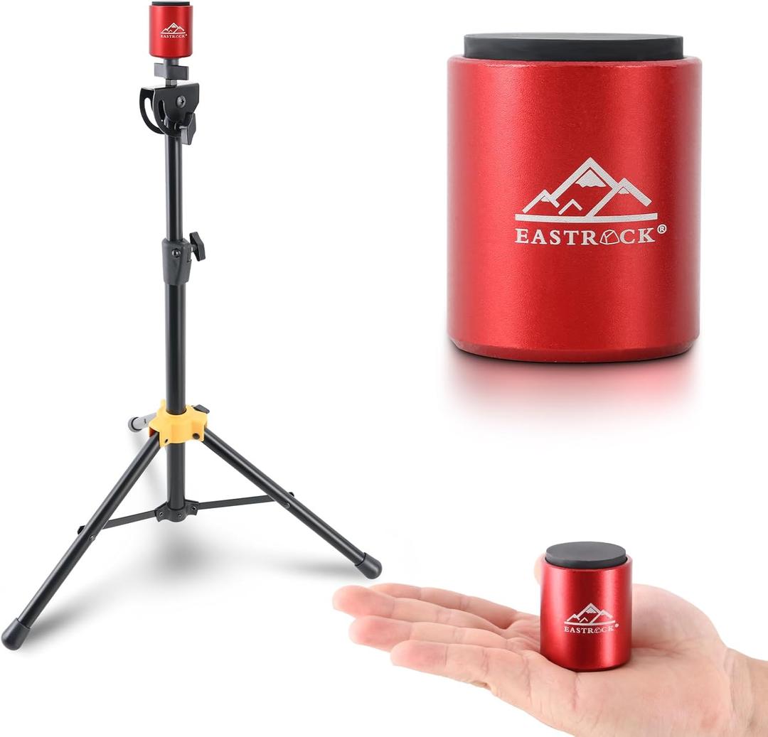 EASTROCK MINI Practice Drum Pad Without Stand, 2.16 Inches Double Sided Silent Drum Pad, Silicone Dumb Drum for Beginners,Red