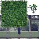 ODTORY Artificial Grass Wall Panels,20X20 in 6P UV-Anti Greenery Boxwood Panels for Indoor Outdoor Green Wall Decor & Ivy Fence Covering Privacy