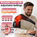 Cordless Shoulder Heating Pad with Massage, Heated Shoulder Wrap Massager for Pain Relief Deep Tissue, Rotator Cuff Heating Pad Frozen Shoulder