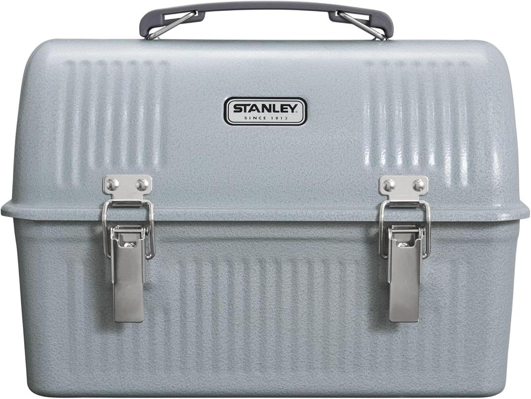 Stanley Classic Lunch Box 10 qt | Vintage Metal Lunchbox | Durable Meal Container with Handle and Latch | Stores Food, Drinks, Thermos, Water Bottle