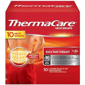 Thermacare Heatwraps Lower Back & Hip, L-XL- SPECIAL LIMITED PACK OF 10 Count