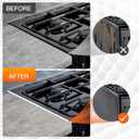 Stainless Steel Stove Gap Covers,Stove Gap Filler, Range Trim Kit, Stove Gap Guards, Heat Resistant and Easy to Clean, Easy retractable Length 13.8" to 27.5", Width 0.79",White(2PCS)