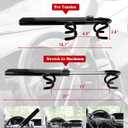 Tevlaphee Steering Wheel Lock Anti-Theft Car Device Heavy Duty Security Car Lock Antitheft Locking Devices Great Deterrent Adjustable Car Wheel Lock Anti Theft for Vehicle Truck with 3 Keys(Black)