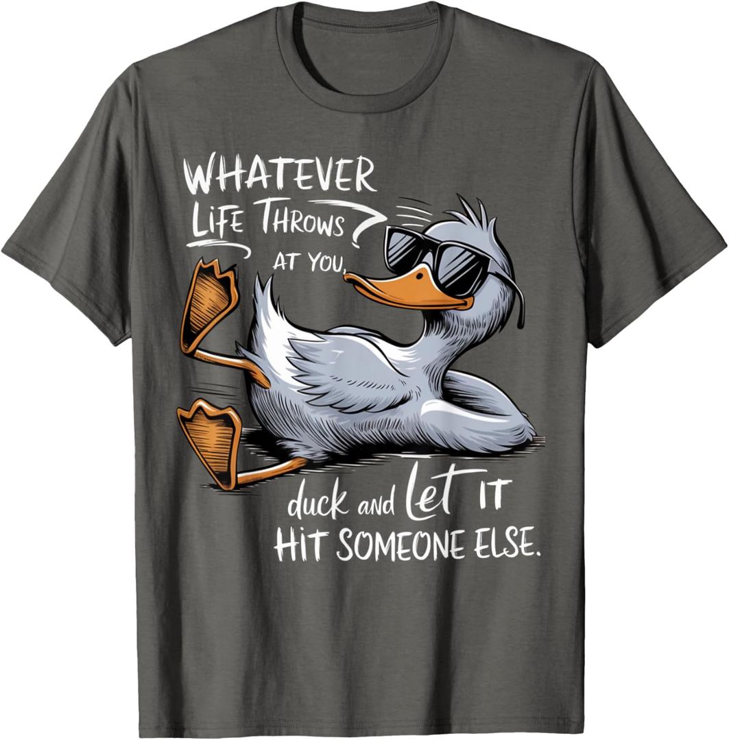 Funny Duck Graphic Tees Men Women Teens Funny Quote Gift T-Shirt XL