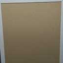 Bulletin Board, 36" x 24", Cork Board for Wall, Rustic White Wooden Frame, Hanging Pin Board for Home & Office Decor, 10 Push Pins