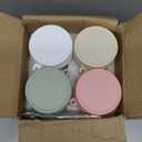 4 Pack Overnight Oats Containers with Lids and Spoons, 16 oz Glass Mason Jars with Airtight Lids, Overnight Oats Jars for Milk, Cereal, Fruit (Light Colors)