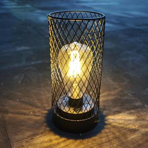 Solar Lanterns Outdoor Waterproof Lights Garden Decorations, Black Metal Lantern Decor,Solar Powered LED Lamp for Patio Tabletop Porch Deck Yard (8.2(1pcs))