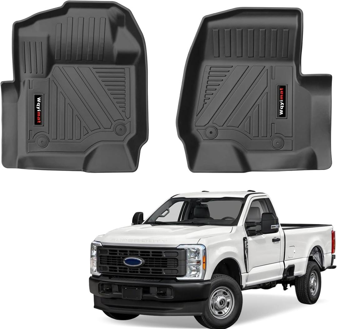 for 2017-2026 Ford F-250 F-350 F-450 SuperCrew & Supercab Floor Mats Front Liners All Weather TPE Protection Mat Accessories (for 17-26 Ford F250 F350 F450 SuperCrew/Supercab)