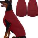 IECOii Extra Large Dog Sweater, Dog Sweater Dogs Girl, Boy, Xmas Pet Holiday Sweaters, Warm Doggy Christmas Knitwear Big Dogs Sweater for Labrador, Doberman, Darkred, XXX-Large(Chest:31.5 in))