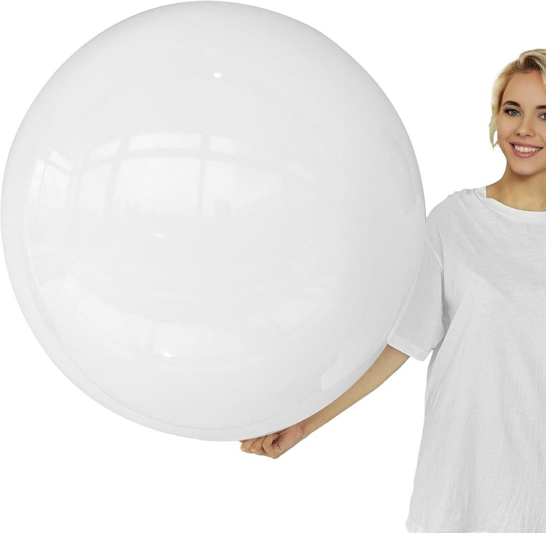 36 Inch White Balloons - Giant Balloons Jumbo White Latex Balloon Extra Large Round Balloon for Christmas Wedding Bridal Birthday Bachelorette Party Decorations (4Pcs), Photo Shoot