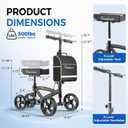BlessReach Knee Scooter for Adults for Foot Injuries, Dual Braking System