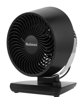 Table Fans: Holmes 8" Manual Blizzard Circulator – 3 Speeds, 90° Tilt, Powerful Airflow, Quiet Operation, Black | Holmes Fans 
