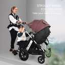 Universal 2-in-1 Stroller Board with Detachable Seat | Stand or Sit Ride-On Board for Bugaboo, UPPAbaby & Most Strollers | Adjustable & Easy Install | Holds Kids up to 60lbs