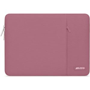 MOSISO Laptop Case 16 inch, 15-15.6 inch Laptop Sleeve Compatible with MacBook Pro 16 M5 M4 M3 M2 M1, HP Acer Dell Lenovo ASUS, Polyester Vertical Computer Sleeve Bag with Pocket, Dusty Rose