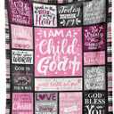 Christian Gifts for Women, Baptism Gifts for Girl, Religious Gifts for Women, Christian Blanket, Catholic Spiritual Bible Merch 60"x50" Throws Blanket for Christmas Birthday
