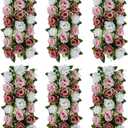 Flower Table Decorations for Wedding - 6 Pcs Artificial Table Flower Arrangement, Weeding Rose Floral Centerpieces for Reception, Table Runner, Dining Table, Living Room, Kitchen, Dusty Rose