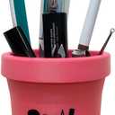 Hat Shark CosmoCups Car Makeup Brush Cup Holder, Decorative Pot Design, Cosmetic Organizer Storage Container for Beauty Tools and Accessories for Cars and Home (Pink)