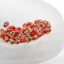 2 x 4mm Gradient Bicone Crystal Glass Beads Small Faceted Bicone Shape Crystal Glass Spacer Beads for Bracelet Necklace Decorative Hand Jewelry Making (AB, 4MM) (Red)